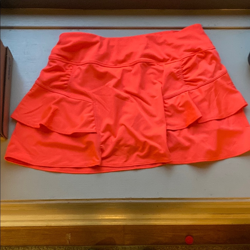 Athleta bright orange skirt